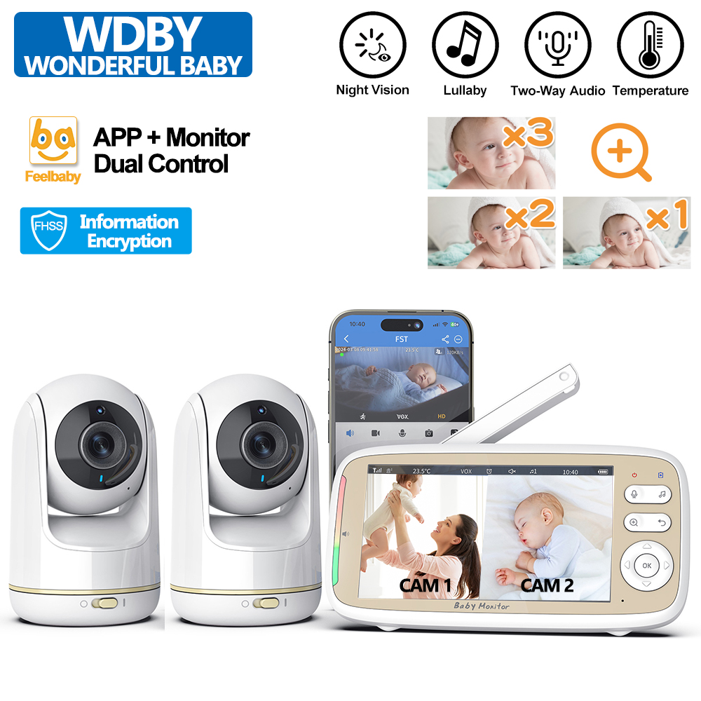 Audio Hd Music - VB803 PRO Baby Monitor, avec 2
