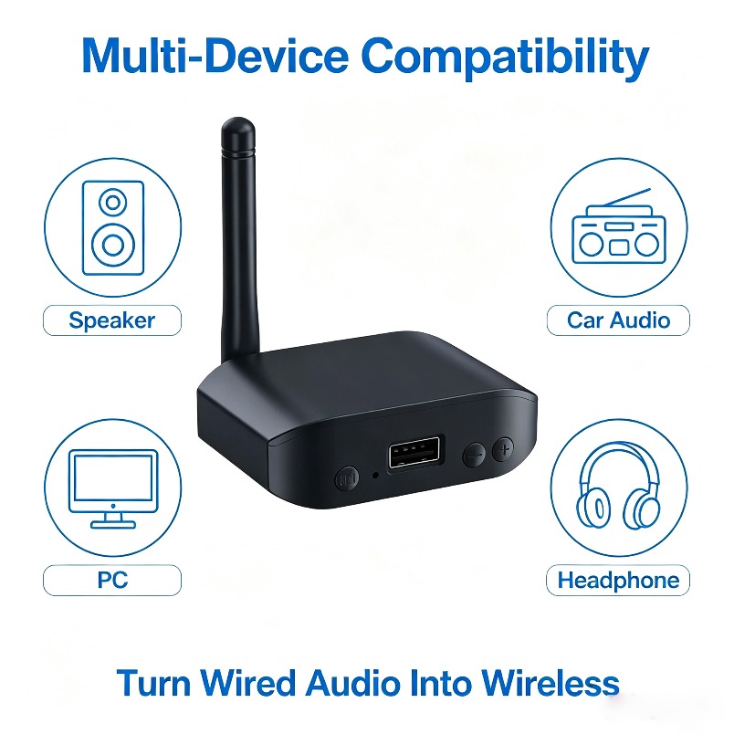 Audio Music Link - Adaptateur Audio sans fil Bluetooth 5.0,
