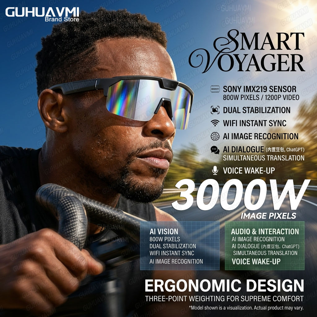 Audio Hd Music - Lunettes Intelligentes Photochromiques avec Caméra HD