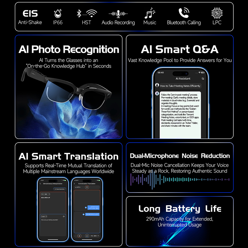 Lunettes de traduction intelli - Audio Music Recognition avis et prix