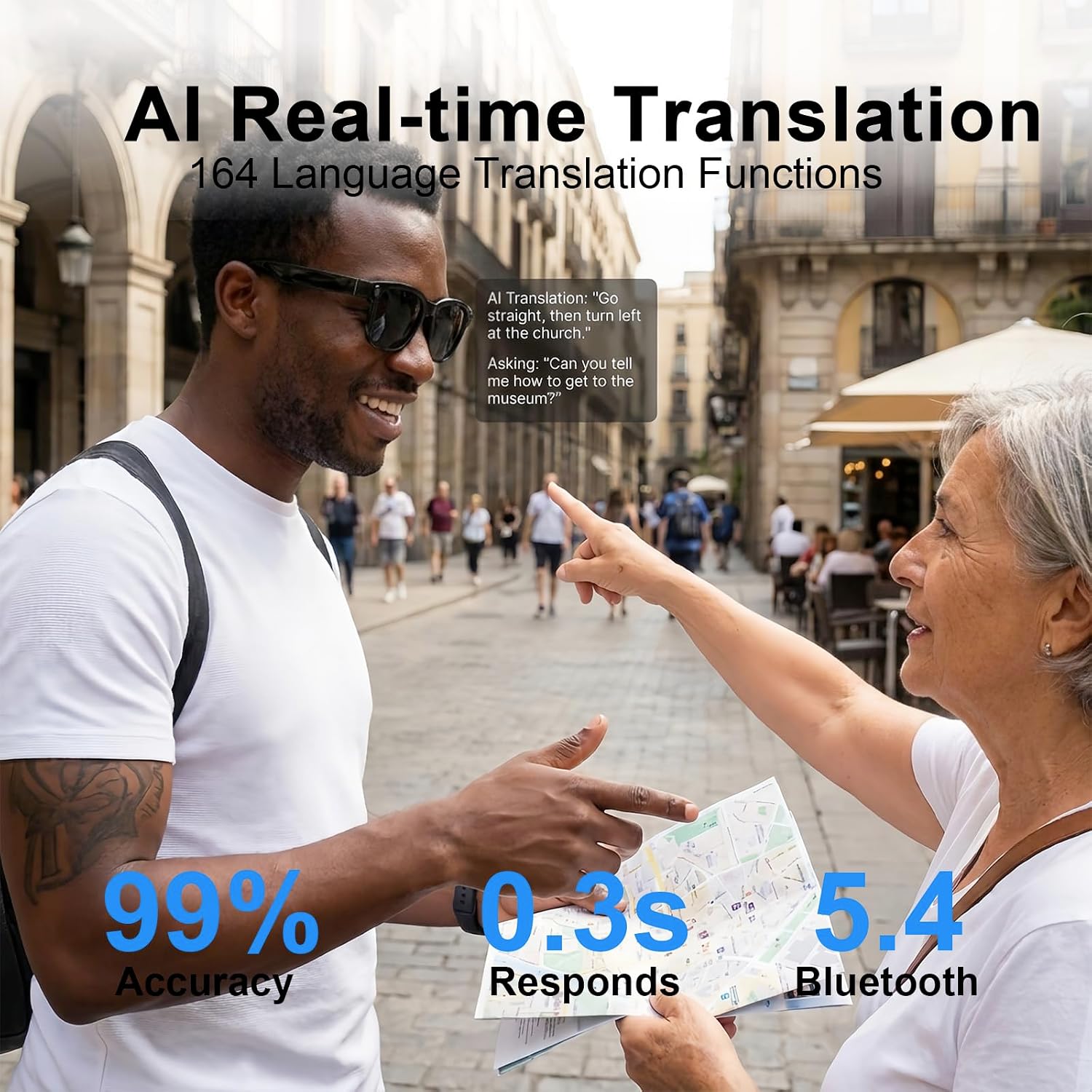 Lunettes intelligentes IA avec - Audio Music Recognition avis et prix