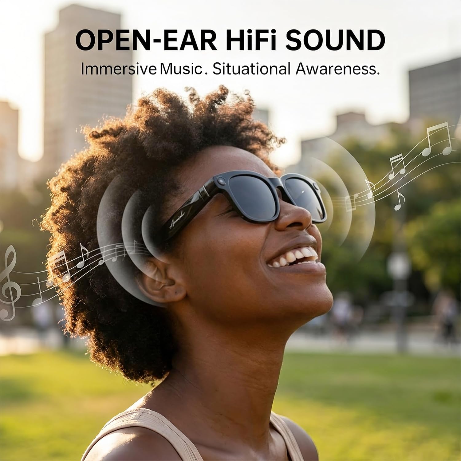 Lunettes intelligentes IA avec - Audio Music Recognition avis et prix