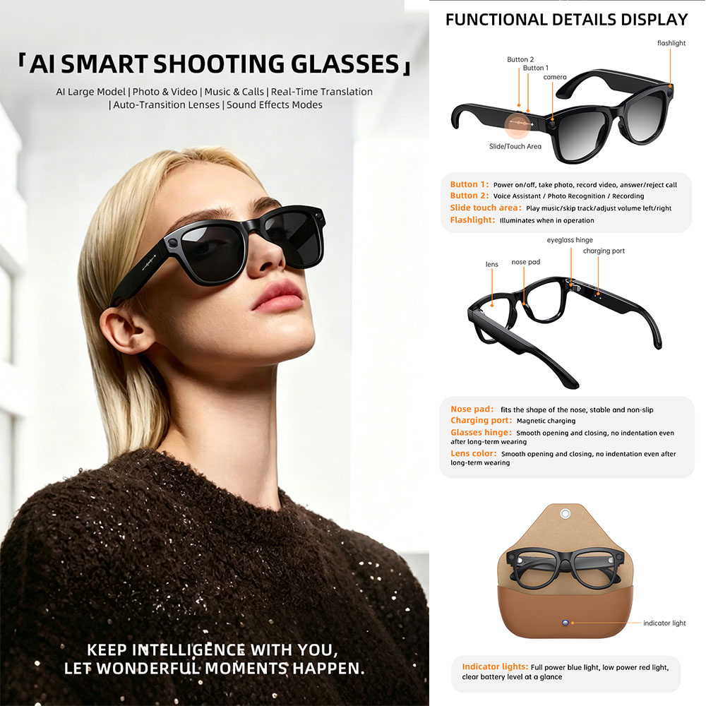 Lunettes Intelligentes IA 2026 - Audio Music Recognition avis et prix