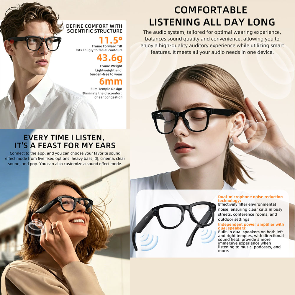 Lunettes Intelligentes IA 2026 - Audio Music Recognition avis et prix