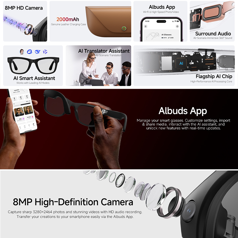 Lunettes Intelligentes avec Ca - Audio Music Recognition avis et prix