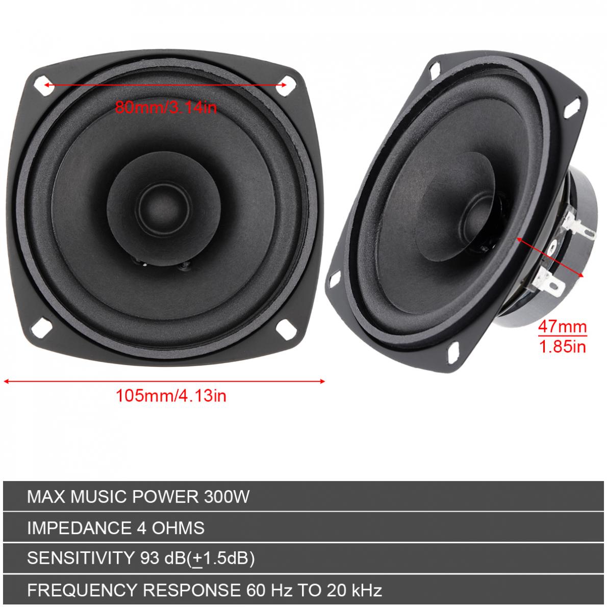 1 pièce 4 pouces 12V 300W haut - Audio Music Hifi avis et prix